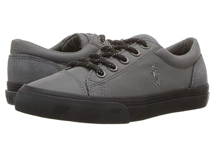 Polo Ralph Lauren Kids Brayden (little Kid/big Kid) (charcoal Nylon/suede/charcoal Pp) Boy's Shoes