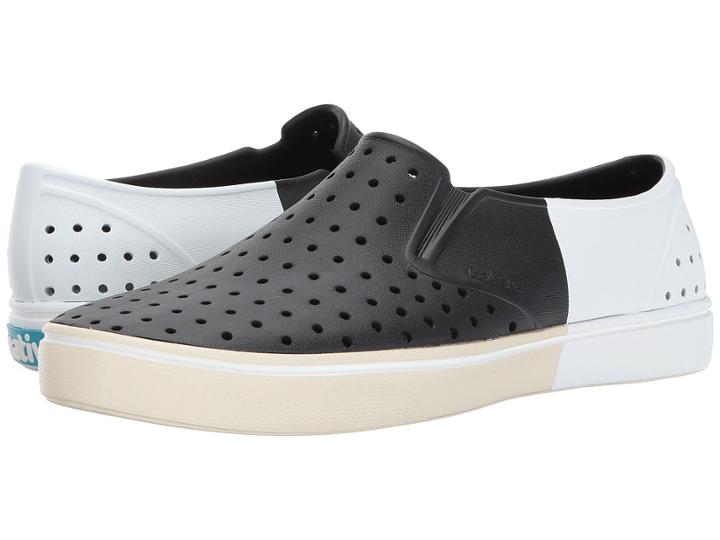 Native Shoes Miles (jiffy Black/bone White/shell Block) Athletic Shoes