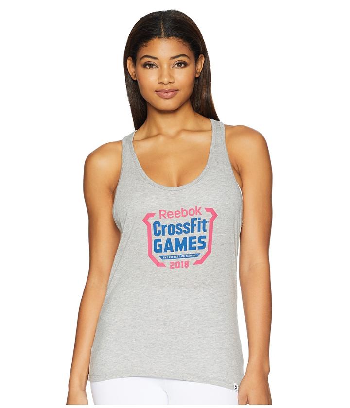 Reebok Cf Games Crest Tank Top (medium Grey Heather) Women's Clothing