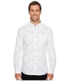 Kenneth Cole Sportswear Stars Print Shirt (white Combo) Men's Clothing