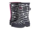 Joules Kids Printed Welly Rain Boot (toddler/little Kid/big Kid) (navy Star Stripe) Girls Shoes