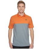 Under Armour Golf Playoff Polo Blocked (mandarin/overcast Gray/rhino Gray) Men's Clothing