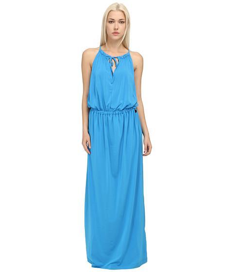 Love Moschino Halter Maxi Dress (blue) Women's Dress
