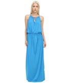 Love Moschino Halter Maxi Dress (blue) Women's Dress