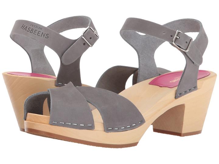 Swedish Hasbeens Mirja (grey Nubuck) Women's Shoes