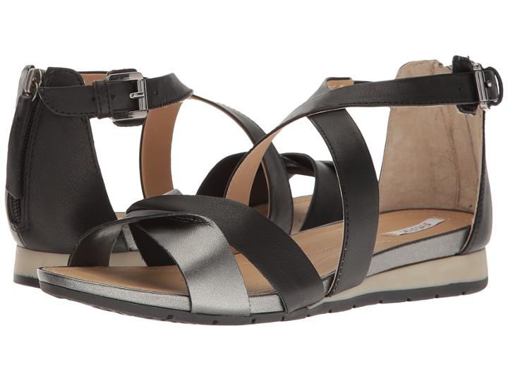 Geox W Formosa 12 (black/gun) Women's Sandals