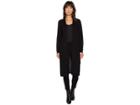 Vince Camuto Long Sleeve Open Front Textured Long Cardigan (rich Black) Women's Sweater