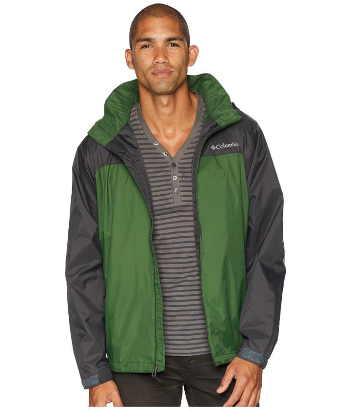 Columbia Glennaker Lake Lined Rain Jacket (woodland/shark) Men's Coat