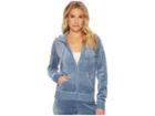 Juicy Couture Robertson Velour Jacket (dusty Navy) Women's Coat