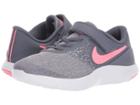 Nike Kids Flex Contact Psv (little Kid) (light Carbon/sunset Pulse) Girls Shoes