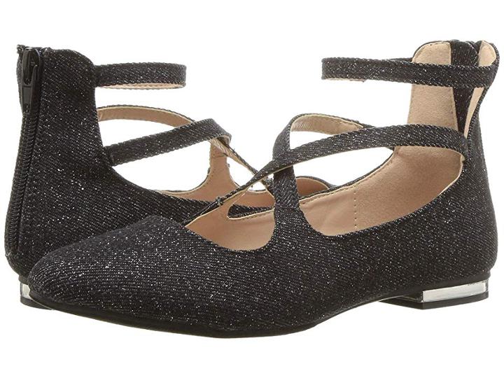 Steve Madden Kids Jbevill (little Kid/big Kid) (black Glitter) Girl's Shoes