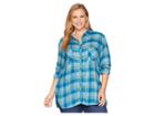 Columbia Plus Size Always Adventuretm Long Sleeve Shirt (lagoon) Women's Long Sleeve Button Up