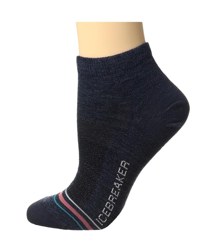 Icebreaker Lifestyle Ultra Light Low Cut 1-pair Pack (fathom Heather) Women's Crew Cut Socks Shoes