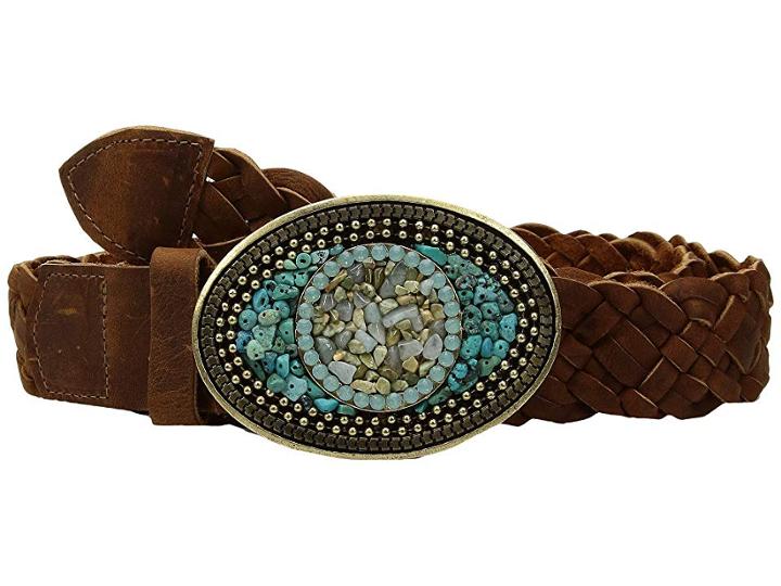 Leatherock 1849 (tobacco/african Turquoise) Women's Belts