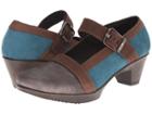 Naot Dashing (gray Shimmer Leather/teal Nubuck/carob Brown Leather) Women's Shoes