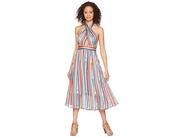 Astr The Label Gemma Dress (geo Multi Stripe) Women's Dress