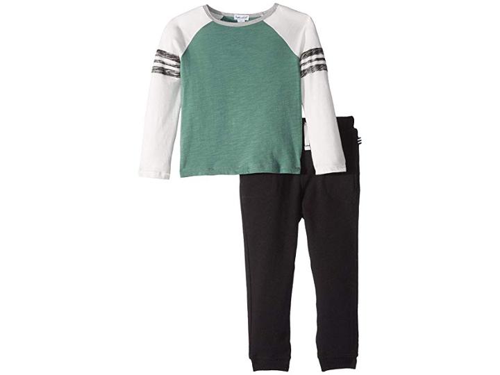 Splendid Littles Long Sleeve Raglan Shirt Set (toddler) (tree Line) Boy's Active Sets