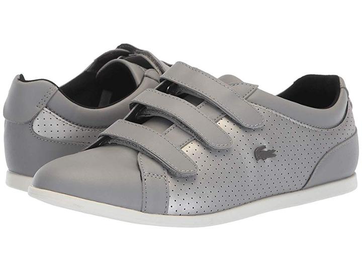 Lacoste Rey Strap 318 2 (grey/off-white) Women's Shoes