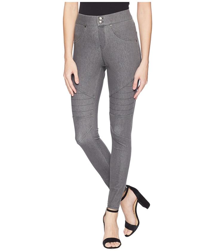 Hue Moto Curvy Leggings (medium Grey Wash) Women's Casual Pants