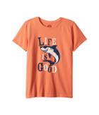 Life Is Good Kids Shark Crusher Tee (little Kids/big Kids) (fresh Coral) Boy's T Shirt