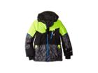Spyder Kids Tordrillo Jacket (big Kids) (black/cloudy Tonal Distress Polar/bryte Yellow) Boy's Coat