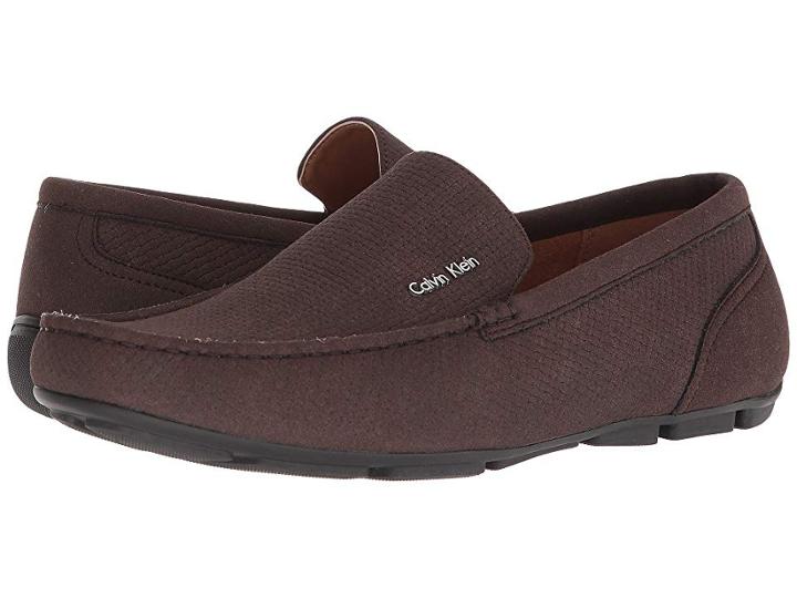 Calvin Klein Manny (dark Brown Weave Nubuck) Men's Shoes