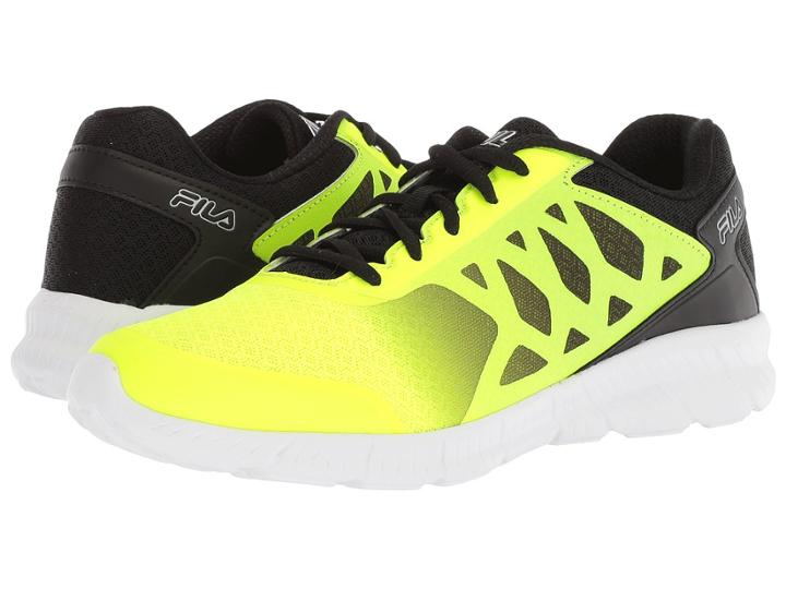 Fila Memory Faction 3 Running (safety Yellow/black/metallic Silver) Men's Shoes