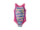 Speedo Kids Tie-dye Sky Sport Splice One-piece Swimsuit (little Kids) (pink) Girl's Swimsuits One Piece