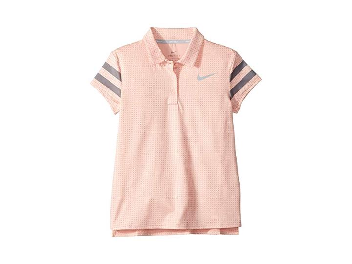Nike Kids Dry Printed Golf Polo (little Kids/big Kids) (storm Pink/gunsmoke/rush Pink/black/flint Sliver) Girl's Clothing