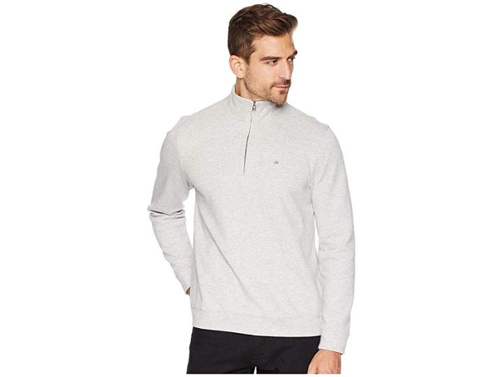 Calvin Klein The Classic 1/4 Zip (history Heather) Men's Clothing