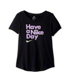 Nike Kids Sportswear Have A Nike(r) Day Scoop Tee (little Kids/big Kids) (black/rush Fuchsia) Girl's T Shirt