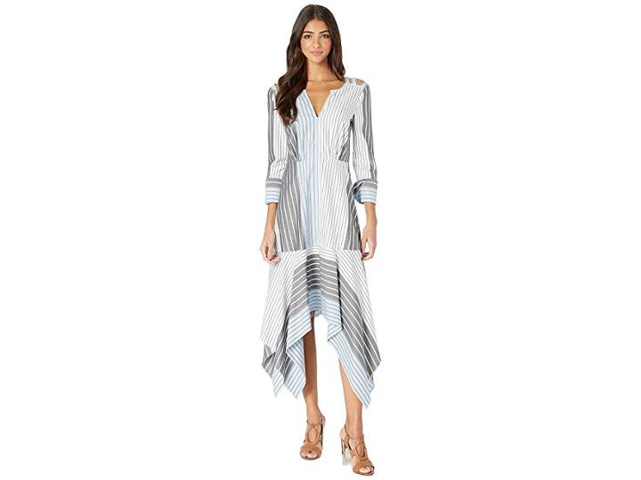 Bcbgmaxazria Mixed Stripe Patchwork Dress (multi Stripe Print) Women's Clothing