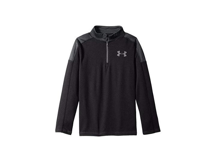 Under Armour Kids Tech 1/2 Zip (big Kids) (black/graphite) Boy's Clothing