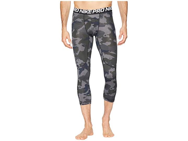 Nike Pro Tights 3/4 2l Camo (black/white) Men's Casual Pants