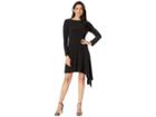 Adrianna Papell Matte Jersey Fit And Flare W/ Asymmetrical Skirt (black) Women's Dress