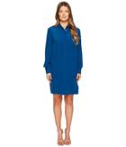 Paul Smith Silk Shirtdress (blue) Women's Dress