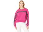 Juicy Couture Fleece Juicy Tape Pullover (pixel Pink) Women's Clothing