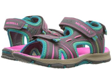 Merrell Kids Panther (toddler/little Kid) (grey/turquoise) Girls Shoes