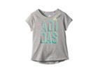 Adidas Kids Goals Raglan T-shirt (little Kids) (grey) Girl's T Shirt