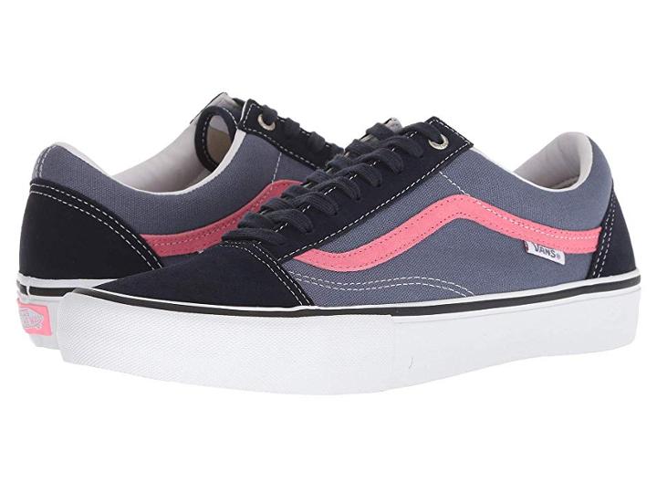 Vans Old Skool Pro (sky Captain/pink) Men's Skate Shoes