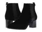 Emporio Armani Velvet Pull-on Ankle Boot (black) Women's Boots