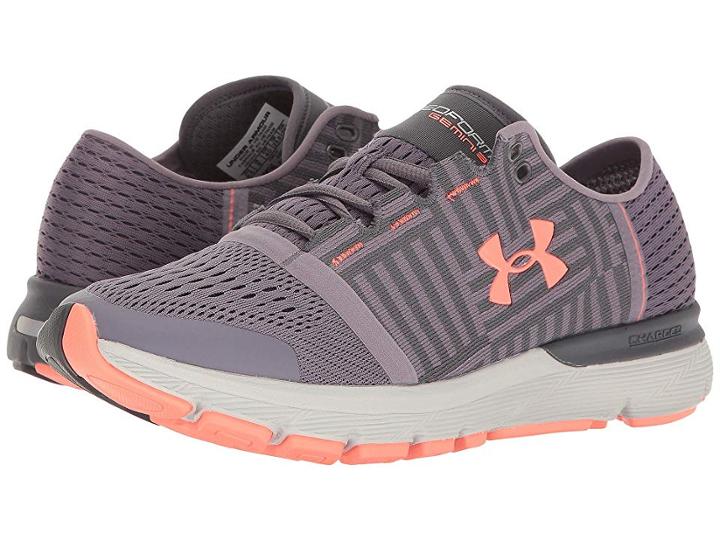 Under Armour Ua Speedform Gemini 3 (flint/rhino Gray/london Orange) Women's Running Shoes