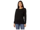 Lucky Brand Lace Top (lucky Black) Women's Long Sleeve Pullover
