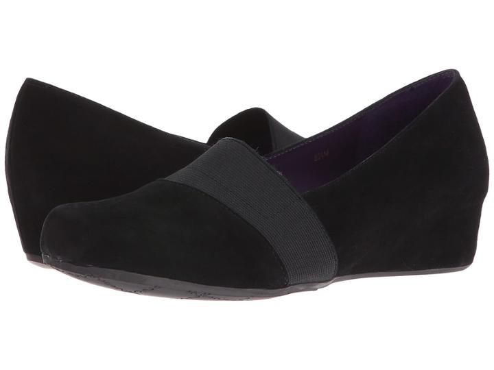Vaneli Mambo (black Suede/black Elastic) Women's Wedge Shoes
