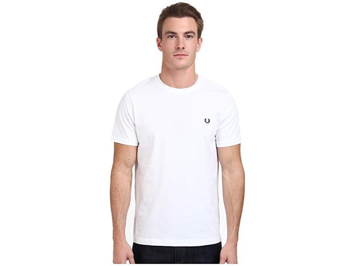 Fred Perry Crew Neck T-shirt (white) Men's T Shirt
