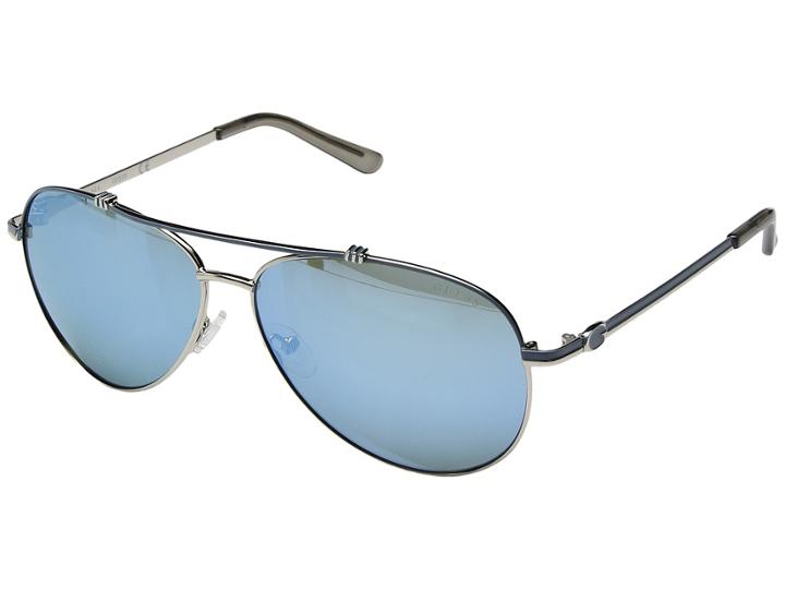 Guess Gf6016 (silver/blue Mirror Lens) Fashion Sunglasses