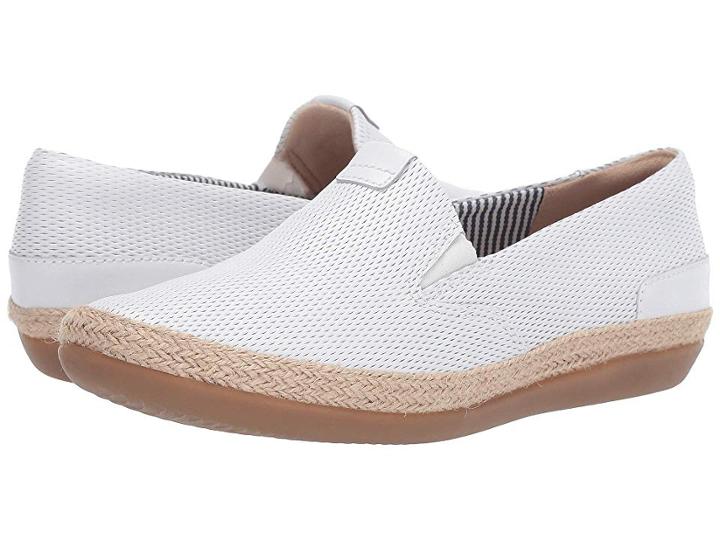 Clarks Danelly Iris (white Leather) Women's Shoes