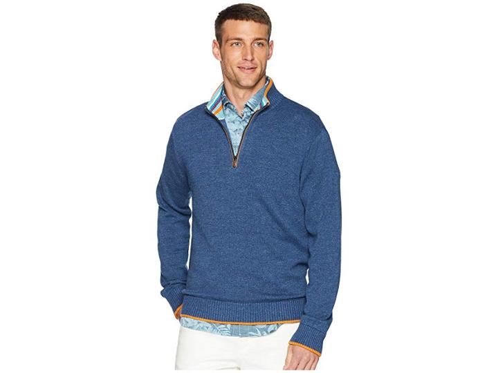 Robert Graham Cavalry Sweater (heather Denim) Men's Sweater