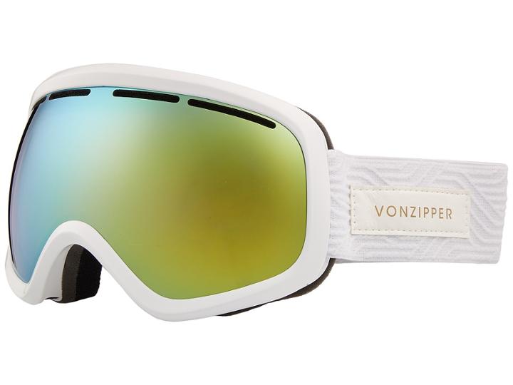 Vonzipper Skylab Goggle (white Satin/gold Chrome) Snow Goggles
