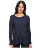 Splendid Waffle Loose Knit Pullover (heather Navy) Women's Clothing